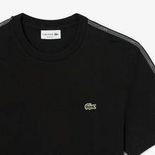 Load image into Gallery viewer, Lacoste Branded Stripe Band Tee - Black