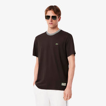 Load image into Gallery viewer, Lacoste Made in France Stripe Neck Tee - Black