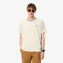 Load image into Gallery viewer, Lacoste Made in France Stripe Neck Tee - Cream