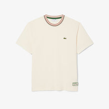 Load image into Gallery viewer, Lacoste Made in France Stripe Neck Tee - Cream