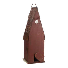 Load image into Gallery viewer, Outdoor Garden Rustic Brown Solid Wood and Iron Bird House