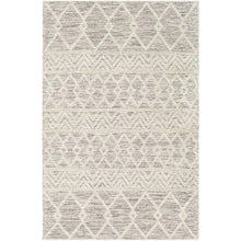 Load image into Gallery viewer, 3-ft. x 5-ft. Hand Woven Wool Blend Grey Beige Ivory Persian Style Area Rug