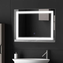 Load image into Gallery viewer, Modern LED Lighted Mirror Dimmable Wall-Mounted Bathroom Vanity 27 x 20 inch