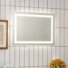 Load image into Gallery viewer, Modern LED Lighted Mirror Dimmable Wall-Mounted Bathroom Vanity 27 x 20 inch