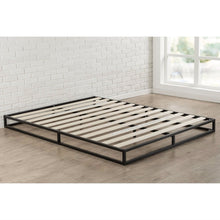 Load image into Gallery viewer, Twin 6-inch Low Profile Platform Bed Frame with Modern Wood Slats Mattress Support System