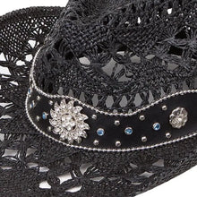 Load image into Gallery viewer, Deadwood Trading Jewelz- Toyo Straw Cowgirl Hat