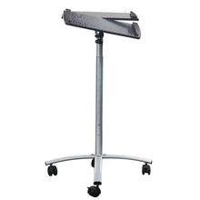 Load image into Gallery viewer, Adjustable Laptop Computer Cart Desk Stand in Graphite Wood Grain