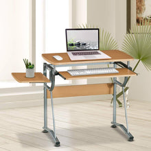 Load image into Gallery viewer, Compact Contemporary Computer Desk in Light Cherry Finish