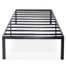 Load image into Gallery viewer, Twin size Black Metal Platform Bed Frame with Headboard Attachment Slots