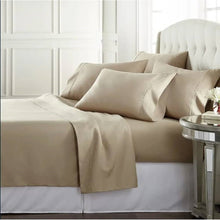 Load image into Gallery viewer, Twin size Taupe 100-Percent Egyptian Cotton 1000 Thread Count 3-Piece Sheet Set