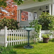 Load image into Gallery viewer, Outdoor Polypropylene Weather Resistant Bird Bath in Dark Green Finish