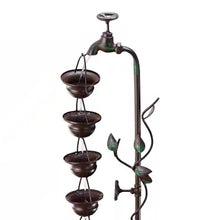 Load image into Gallery viewer, Outdoor Indoor 6-Tier Hanging Cups Water Fountain in Bronze Finish