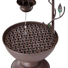 Load image into Gallery viewer, Outdoor Indoor 6-Tier Hanging Cups Water Fountain in Bronze Finish