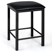 Load image into Gallery viewer, Modern 3-Piece Dining Set Brown Faux Marble Table-Top and 2 Black Chairs Stools