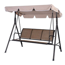Load image into Gallery viewer, Outdoor 3-Person Canopy Swing for Porch Patio or Deck