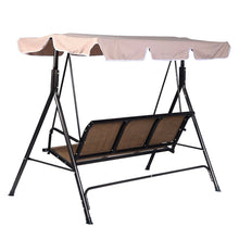 Load image into Gallery viewer, Outdoor 3-Person Canopy Swing for Porch Patio or Deck