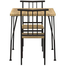 Load image into Gallery viewer, Modern 3-Piece Metal Frame Dining Set with Wood Top Table and 2 Chairs