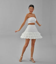 Load image into Gallery viewer, Short Hoop Skirt, Wedding Dress Underskirt, White Petticoat
