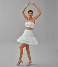 Load image into Gallery viewer, Short Hoop Skirt, Wedding Dress Underskirt, White Petticoat