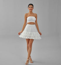 Load image into Gallery viewer, Short Hoop Skirt, Wedding Dress Underskirt, White Petticoat