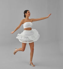 Load image into Gallery viewer, Short Hoop Skirt, Wedding Dress Underskirt, White Petticoat