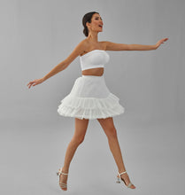 Load image into Gallery viewer, Short Hoop Skirt, Wedding Dress Underskirt, White Petticoat
