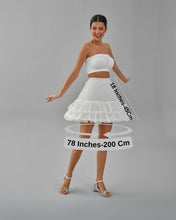 Load image into Gallery viewer, Short Hoop Skirt, Wedding Dress Underskirt, White Petticoat