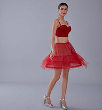 Load image into Gallery viewer, Red Short Hoop Skirt Underskirt  ( Petticoat Skirt )