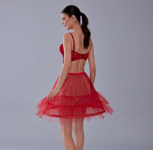 Load image into Gallery viewer, Red Short Hoop Skirt Underskirt  ( Petticoat Skirt )