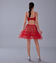Load image into Gallery viewer, Red Short Hoop Skirt Underskirt  ( Petticoat Skirt )