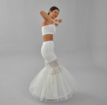 Load image into Gallery viewer, Mermaid Petticoat Skirt, Wedding Dress Underskirt, White Petticoat
