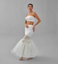 Load image into Gallery viewer, Mermaid Petticoat Skirt, Wedding Dress Underskirt, White Petticoat