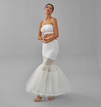 Load image into Gallery viewer, Mermaid Petticoat Skirt, Wedding Dress Underskirt, White Petticoat
