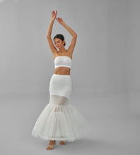 Load image into Gallery viewer, Mermaid Petticoat Skirt, Wedding Dress Underskirt, White Petticoat