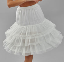 Load image into Gallery viewer, Hoop Skirt, Wedding Dress Underskirt, Black and White Petticoat Skirt