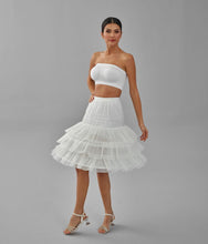 Load image into Gallery viewer, Hoop Skirt, Wedding Dress Underskirt, Black and White Petticoat Skirt