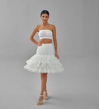 Load image into Gallery viewer, Hoop Skirt, Wedding Dress Underskirt, Black and White Petticoat Skirt