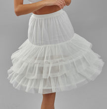 Load image into Gallery viewer, Hoop Skirt, Wedding Dress Underskirt, Black and White Petticoat Skirt