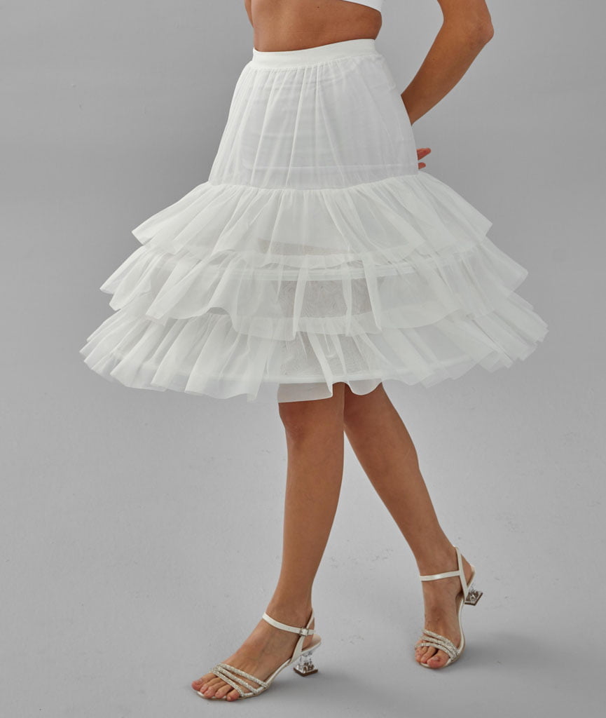 Hoop Skirt, Wedding Dress Underskirt, Black and White Petticoat Skirt