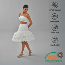 Load image into Gallery viewer, Hoop Skirt, Wedding Dress Underskirt, Black and White Petticoat Skirt