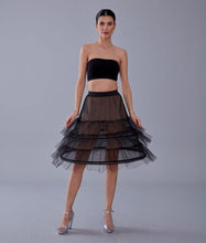 Load image into Gallery viewer, Black Petticoat Skirt