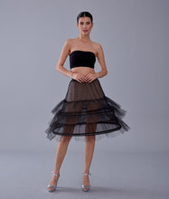 Load image into Gallery viewer, Black Petticoat Skirt