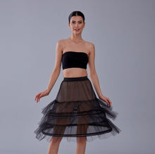 Load image into Gallery viewer, Black Petticoat Skirt
