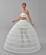 Load image into Gallery viewer, Hoop Skirt ,Wedding Dress Underskirt, White Petticoat Skirt