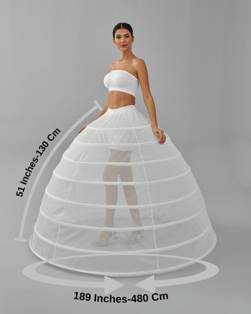 Hoop Skirt ,Wedding Dress Underskirt, White Petticoat Skirt