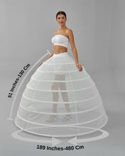 Load image into Gallery viewer, Hoop Skirt ,Wedding Dress Underskirt, White Petticoat Skirt