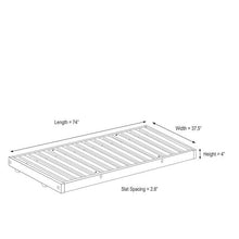 Load image into Gallery viewer, Twin size Solid Wood Roll-Out Trundle Bed Frame - Made in USA