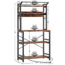 Load image into Gallery viewer, Modern Heavy Duty Baker's Rack Kitchen Living Room Office Shelving Unit