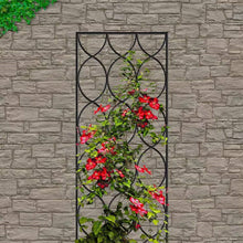 Load image into Gallery viewer, Modern 6-Ft Outdoor Metal Garden Trellis with Black Powder Coated Finish