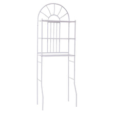 Load image into Gallery viewer, Over Toilet Bathroom Space Saving Storage Shelving Unit in White Metal Finish